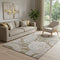 5' X 8' Brown And Gray Geometric Washable Area Rug With UV Protection