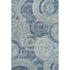 5' X 8' Blue And Gray Geometric Washable Area Rug With UV Protection