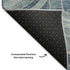 5' X 8' Blue And Gray Geometric Washable Area Rug With UV Protection