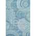 5' X 8' Denim Blue And Sky Blue Geometric Washable Area Rug With UV Protection
