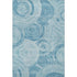 8' X 10' Denim Blue And Sky Blue Geometric Washable Area Rug With UV Protection