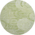 8' Sage And Fern Green Geometric Washable Round Rug With UV Protection
