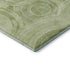 8' Sage And Fern Green Geometric Washable Round Rug With UV Protection