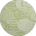 8' Sage And Fern Green Geometric Washable Round Rug With UV Protection
