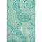 8' X 10' Teal And Ivory Geometric Washable Area Rug With UV Protection