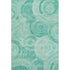 8' X 10' Teal And Ivory Geometric Washable Area Rug With UV Protection