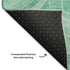 8' X 10' Teal And Ivory Geometric Washable Area Rug With UV Protection