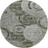 8' Taupe And Beige Geometric Washable Round Rug With UV Protection