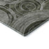 8' Taupe And Beige Geometric Washable Round Rug With UV Protection