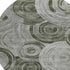 8' Taupe And Beige Geometric Washable Round Rug With UV Protection