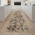 Beige Red And Ivory Abstract Washable Area Rug