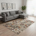 Beige Red And Ivory Abstract Washable Area Rug