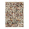 Beige Red And Ivory Abstract Washable Area Rug