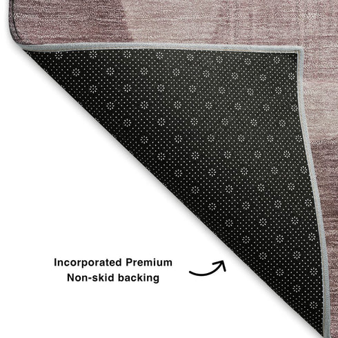 8' X 10' Blush And Pink Geometric Washable Area Rug With UV Protection