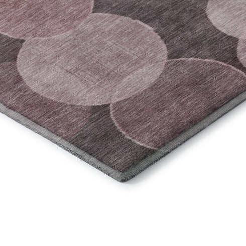 8' X 10' Blush And Pink Geometric Washable Area Rug With UV Protection