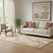 5' X 8' Coral And Peach Geometric Washable Area Rug With UV Protection