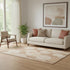 5' X 8' Coral And Peach Geometric Washable Area Rug With UV Protection