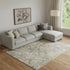 9' X 12' Brown Gold And Orange Oriental Washable Area Rug With UV Protection