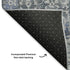 8' Denim Blue And Ivory Oriental Washable Round Rug With UV Protection