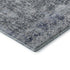 8' Denim Blue And Ivory Oriental Washable Round Rug With UV Protection