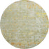 8' Sage Gold And Copper Oriental Washable Round Rug With UV Protection