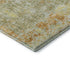 8' Sage Gold And Copper Oriental Washable Round Rug With UV Protection