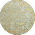 8' Sage Gold And Copper Oriental Washable Round Rug With UV Protection