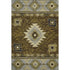 5' X 8' Brown Beige And Charcoal Geometric Washable Area Rug With UV Protection