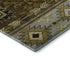 5' X 8' Brown Beige And Charcoal Geometric Washable Area Rug With UV Protection