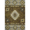 8' X 10' Brown Beige And Charcoal Geometric Washable Area Rug With UV Protection