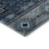 5' X 8' Blue Charcoal And Gray Geometric Washable Area Rug With UV Protection