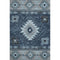 8' X 10' Blue Charcoal And Gray Geometric Washable Area Rug With UV Protection