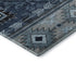 8' X 10' Blue Charcoal And Gray Geometric Washable Area Rug With UV Protection
