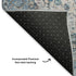 5' X 8' Blue Beige And Teal Oriental Washable Area Rug With UV Protection