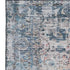 5' X 8' Blue Beige And Teal Oriental Washable Area Rug With UV Protection