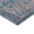 8' Denim Blue Beige And Wheat Oriental Washable Round Rug With UV Protection