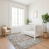 9' X 12' Rust And Beige Oriental Washable Area Rug With UV Protection