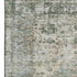 5' X 8' Sage Beige And Teal Oriental Washable Area Rug With UV Protection