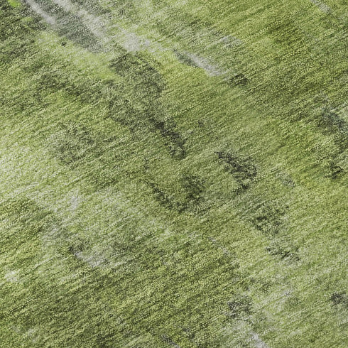 8' X 10' Artichoke Green Gray And Ivory Abstract Washable Area Rug With UV Protection