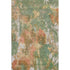 5' X 8' Fern Green Rust And Copper Abstract Washable Area Rug With UV Protection
