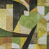 8' X 10' Green Black And Gold Abstract Washable Area Rug With UV Protection