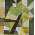 9' X 12' Green Black And Gold Abstract Washable Area Rug With UV Protection