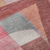 8' Rust Pink And Purple Abstract Washable Round Rug With UV Protection
