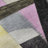 8' Purple Black And Yellow Abstract Washable Round Rug With UV Protection