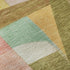 8' Wheat Pink And Olive Green Abstract Washable Round Rug With UV Protection