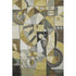 5' X 8' Brown Black And Gray Abstract Washable Area Rug With UV Protection