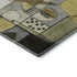 5' X 8' Brown Black And Gray Abstract Washable Area Rug With UV Protection