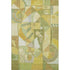 5' X 8' Fern Green Gold And Ivory Abstract Washable Area Rug With UV Protection