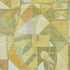 5' X 8' Fern Green Gold And Ivory Abstract Washable Area Rug With UV Protection