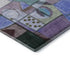5' X 8' Green Blue And Ivory Abstract Washable Area Rug With UV Protection